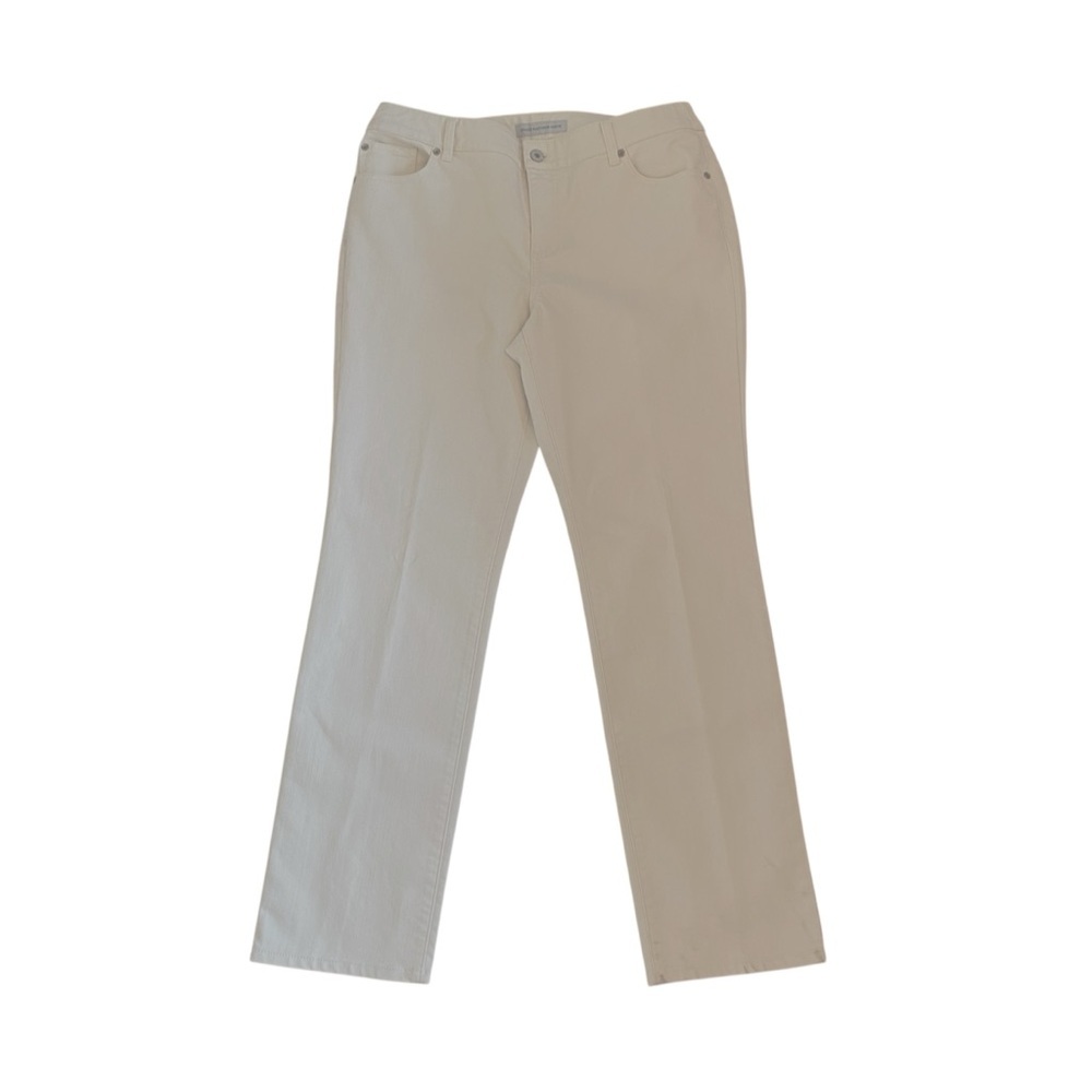Chico's Platinum Denim Off white  Straight-Leg Jeans